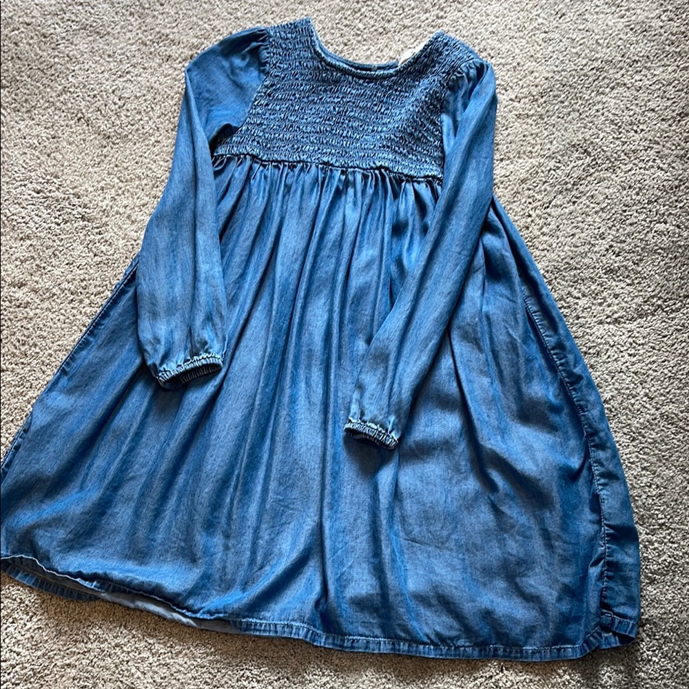 H&M girls soft denim dress